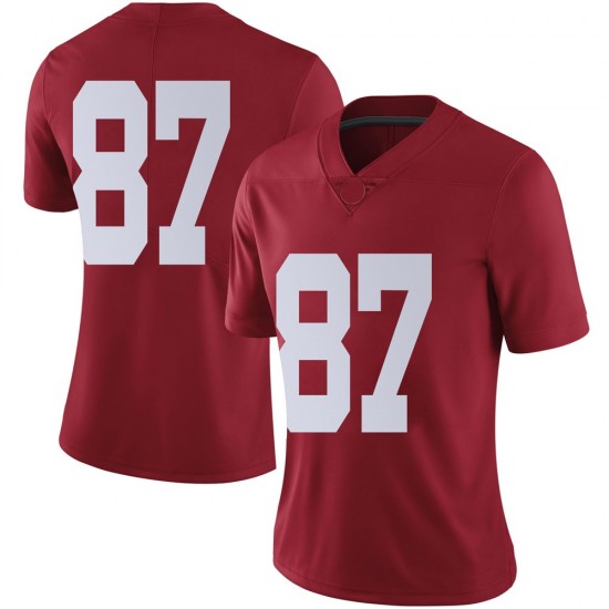 Alabama Crimson Tide Women's Miller Forristall #87 No Name Crimson NCAA Nike Authentic Stitched College Football Jersey VQ16L41LC